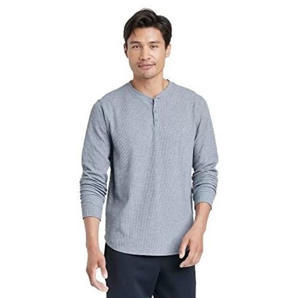 All in Motion Men's Waffle-Knit Henley Athletic Top - (as1, Alpha, S, Regular, R - Picture 1 of 3